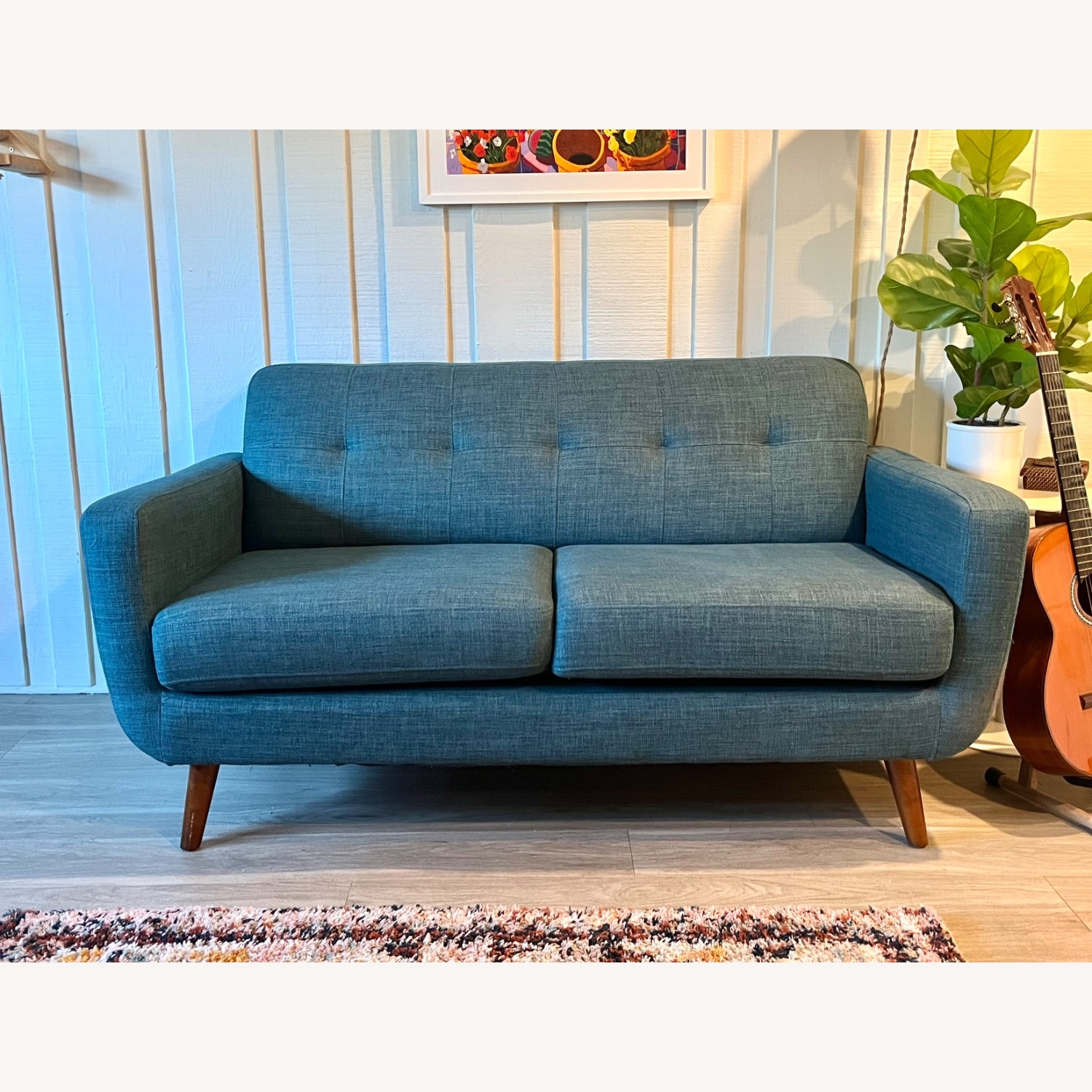 Bob's Discount Furniture Bettie Teal 65'' Loveseat - image-1