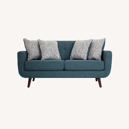 Used Bob's Discount Furniture Bettie Teal 65'' Loveseat for sale on AptDeco