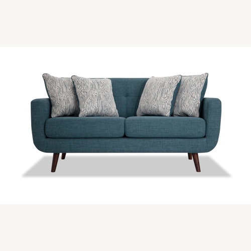 Used Bob's Discount Furniture Bettie Teal 65'' Loveseat for sale on AptDeco