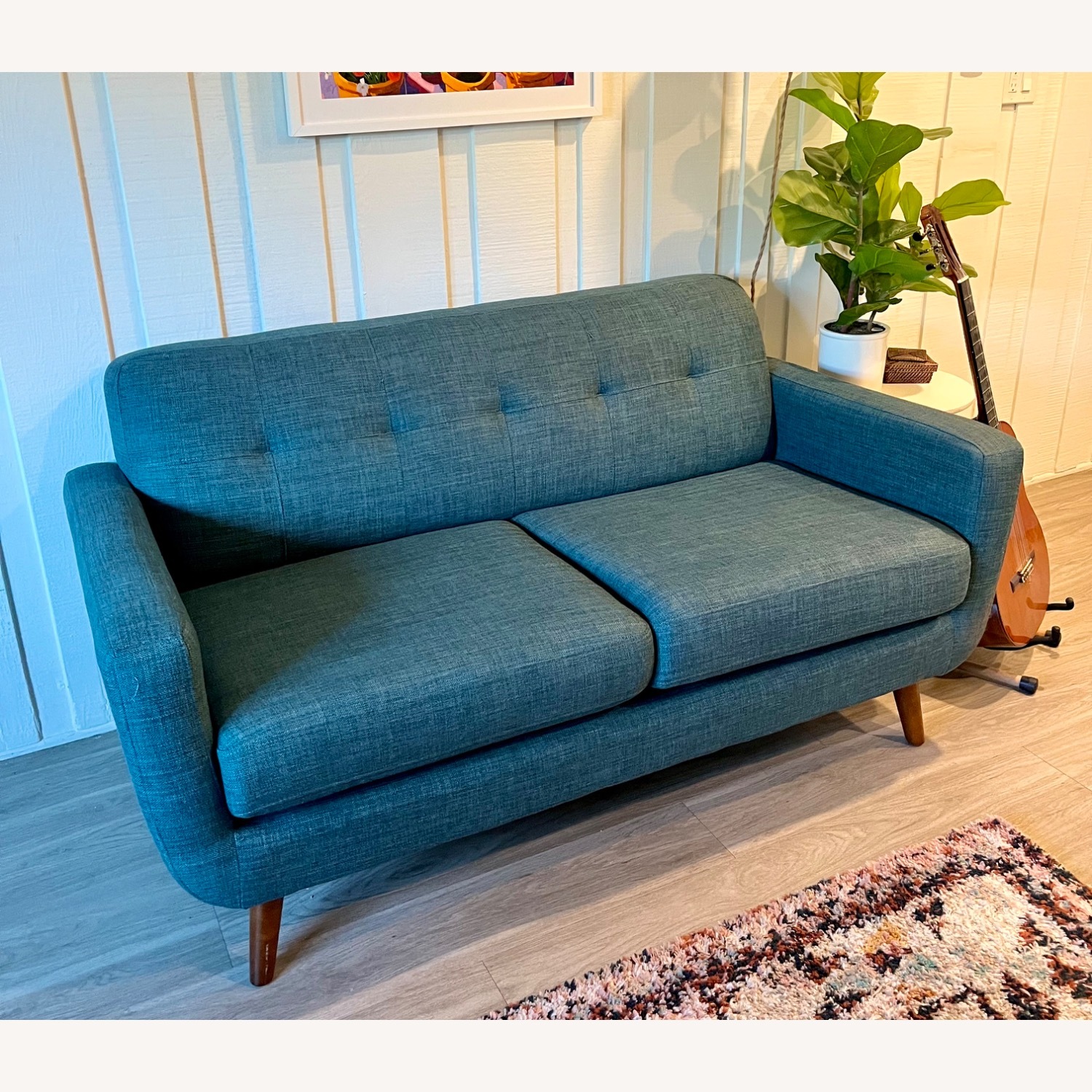 Bob's Discount Furniture Bettie Teal 65'' Loveseat - image-2