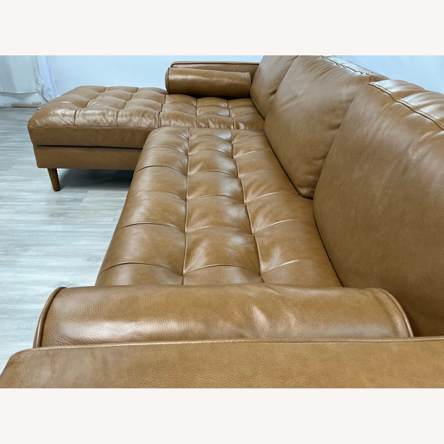 Castlery Madison Leather Chaise Sectional Sofa - image-5