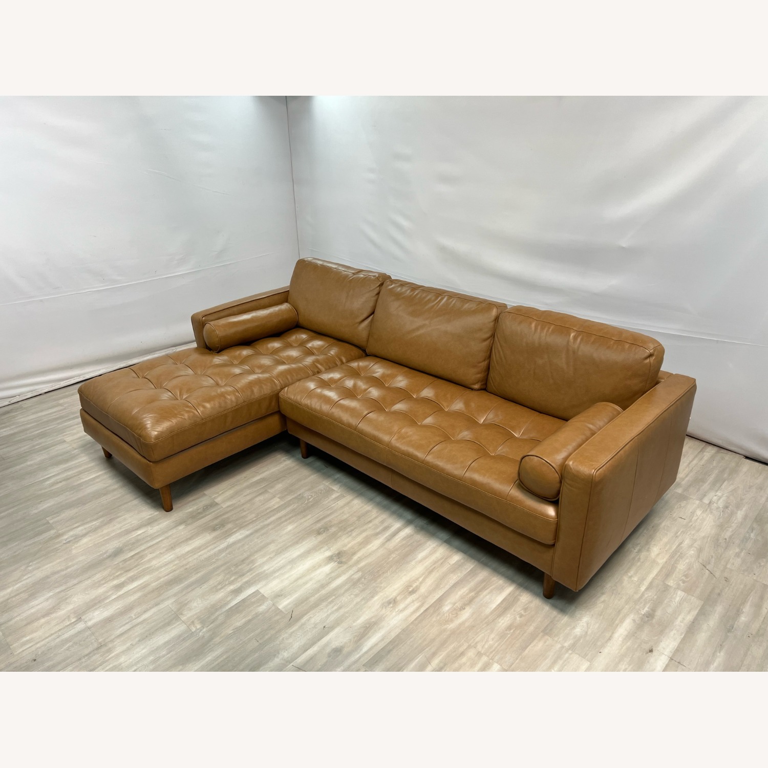 Castlery Madison Leather Chaise Sectional Sofa - image-1