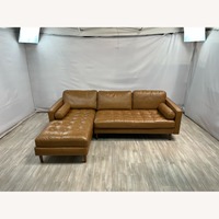 Castlery Madison Leather Chaise Sectional Sofa