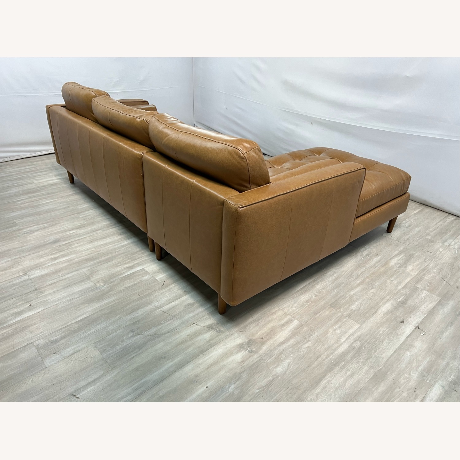 Castlery Madison Leather Chaise Sectional Sofa - image-8