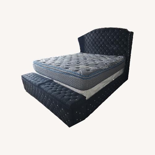 Used Black Velvet King Bed for sale on AptDeco