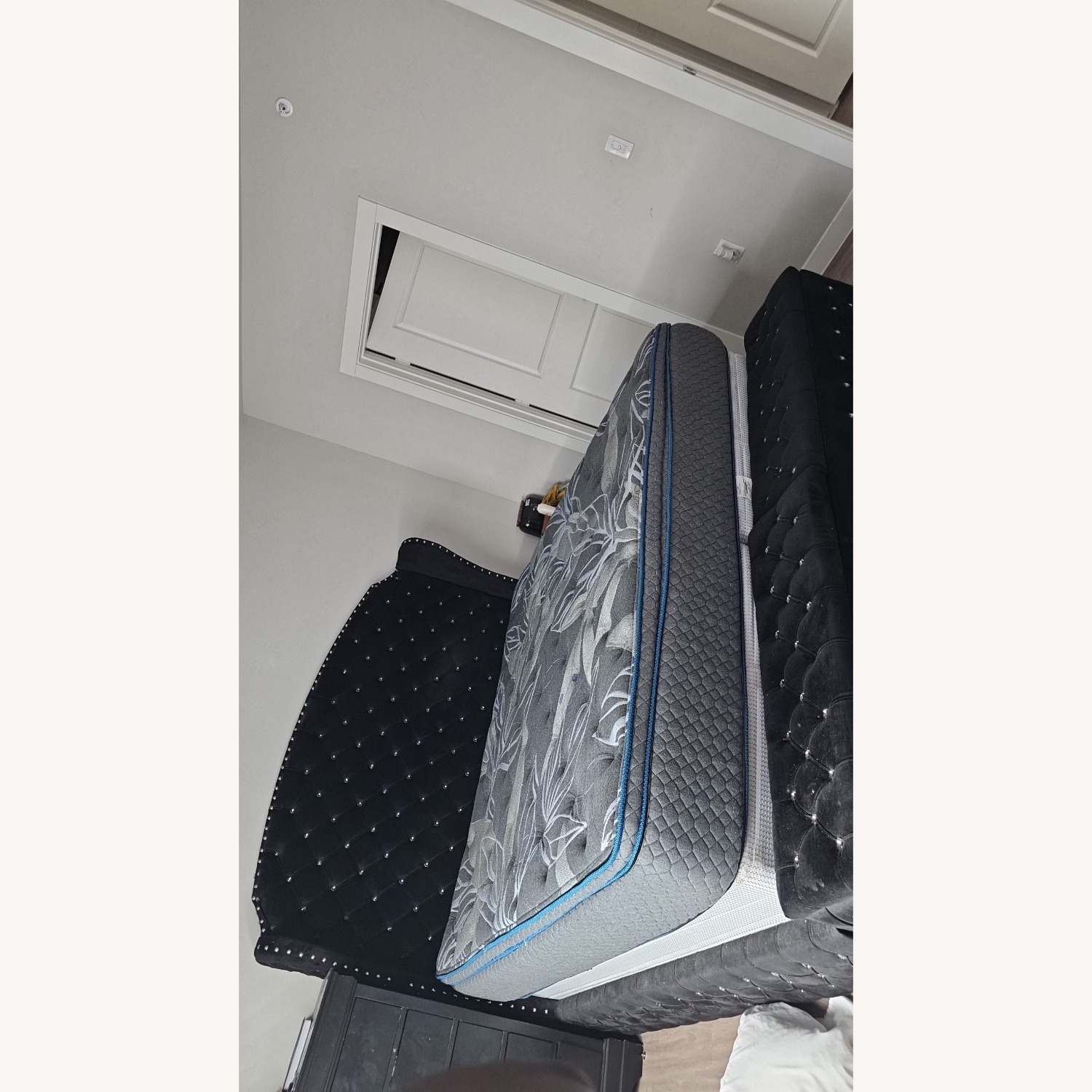 Black Velvet King Bed - image-2