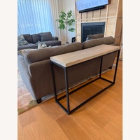 Metal Concrete Light Gray Console Table