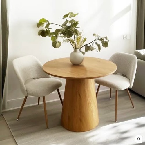 Used Modern Round Dining Table Set for 2 for sale on AptDeco