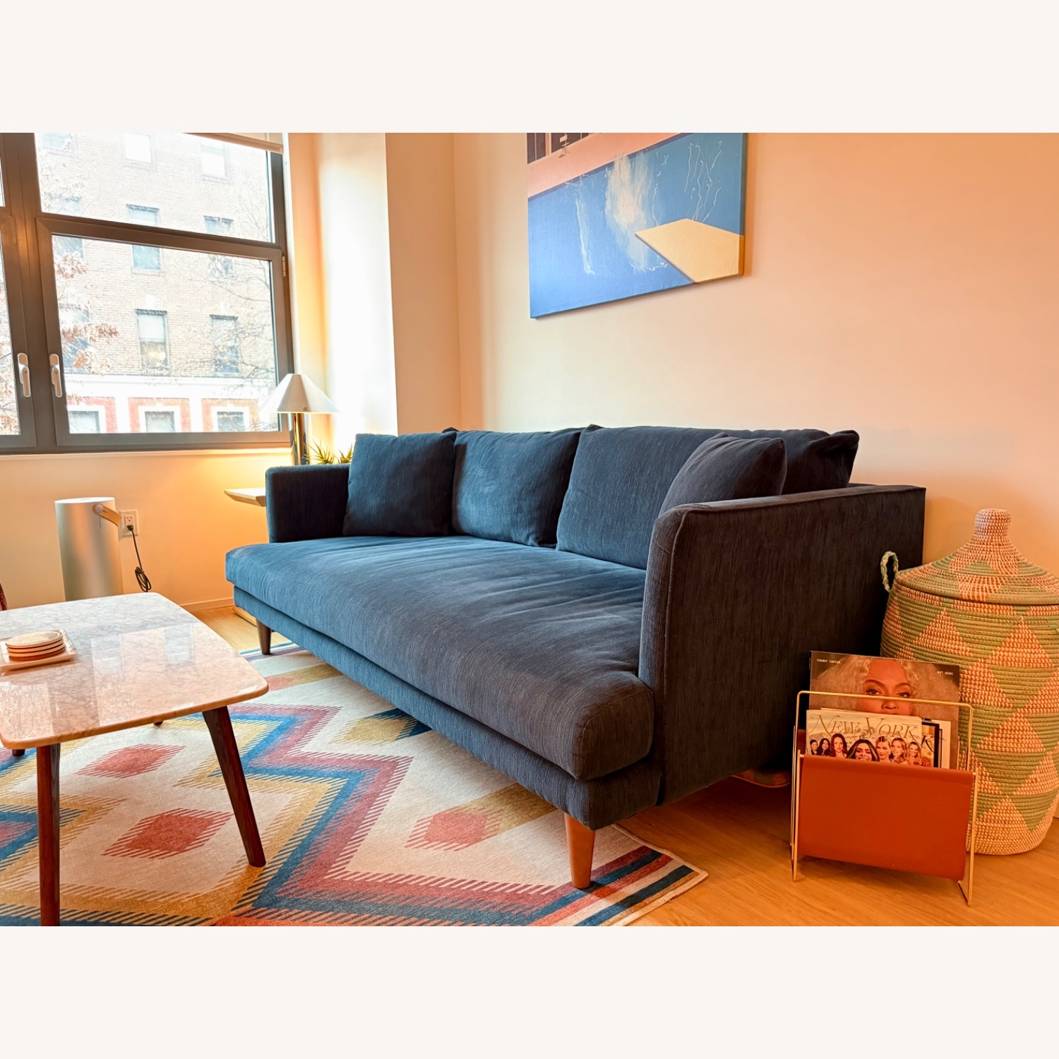 Joybird Lewis Sofa Blue 3+ Seater Sofa - image-1