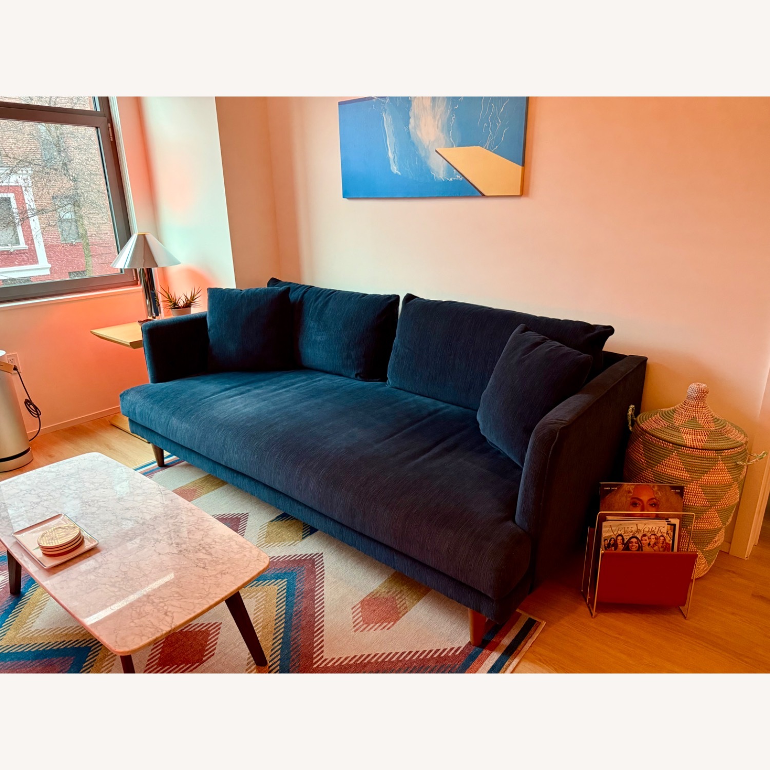 Joybird Lewis Sofa Blue 3+ Seater Sofa - image-3