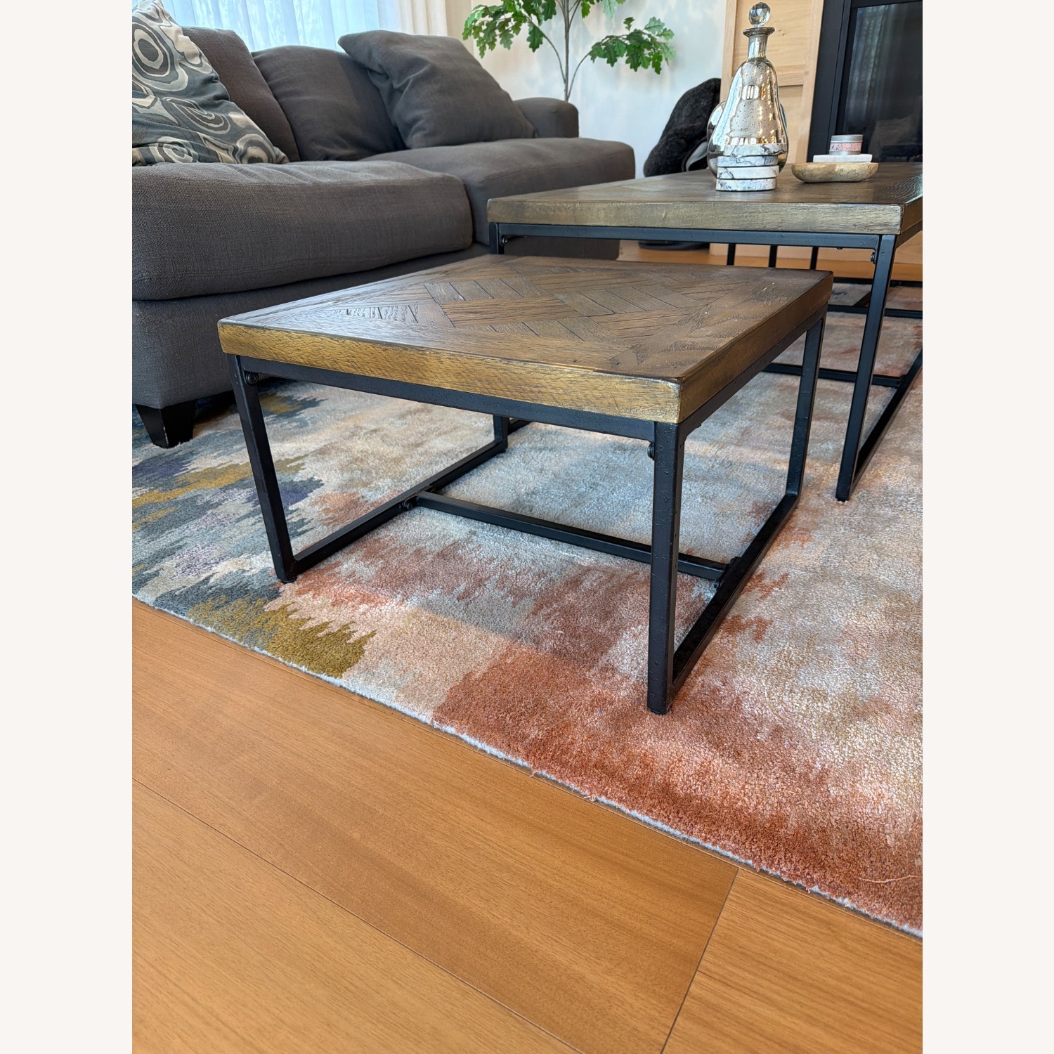 Vintage/Antique Dark Brown Coffee Table - image-1