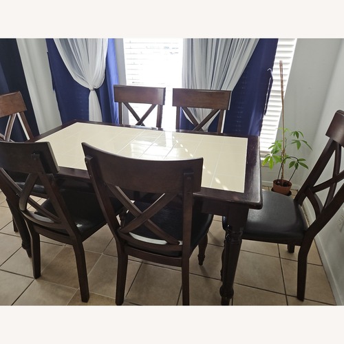 Used Vintage/Antique White Wood Dining Table for sale on AptDeco