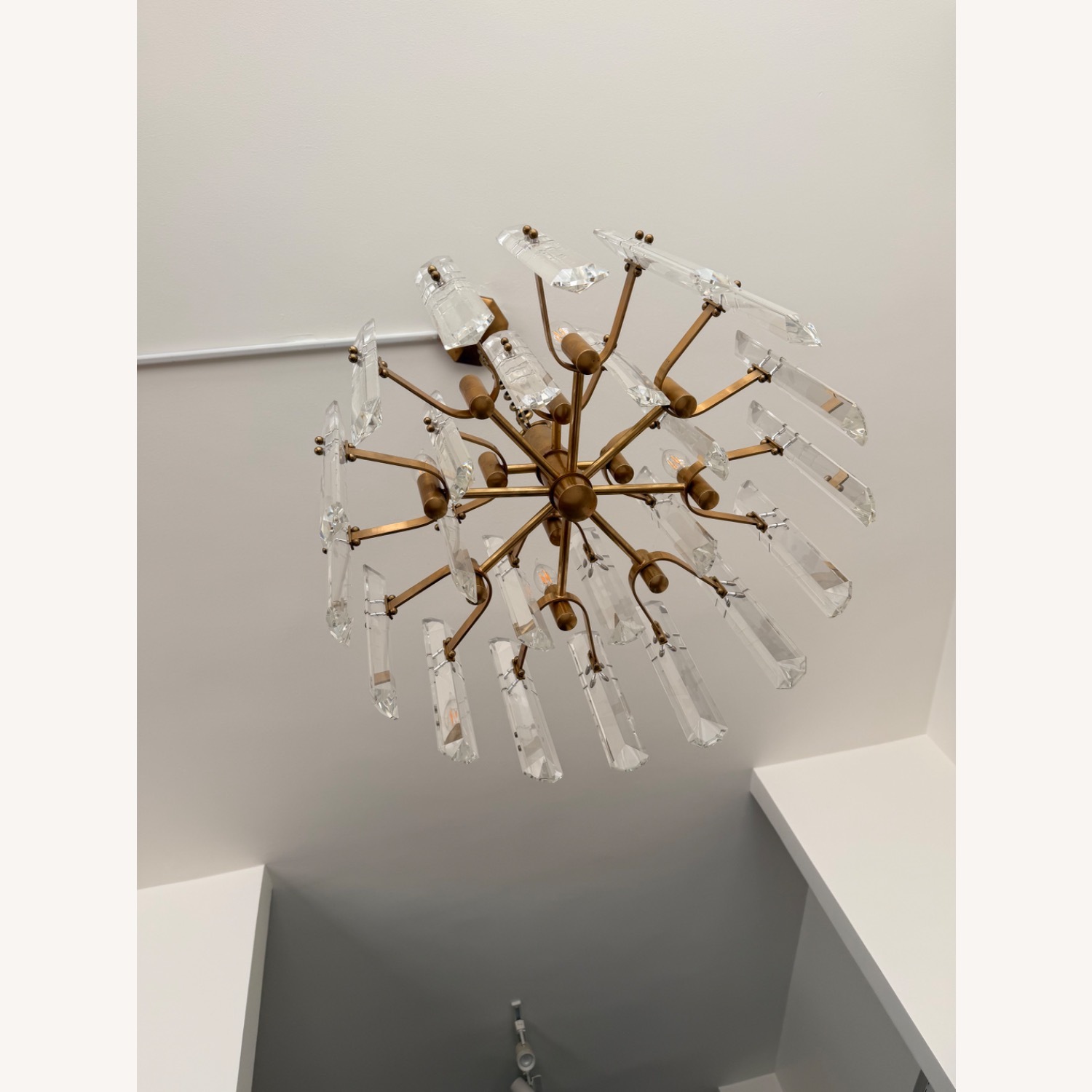 Lumens Antique Brass Crystal Chandelier  - image-2