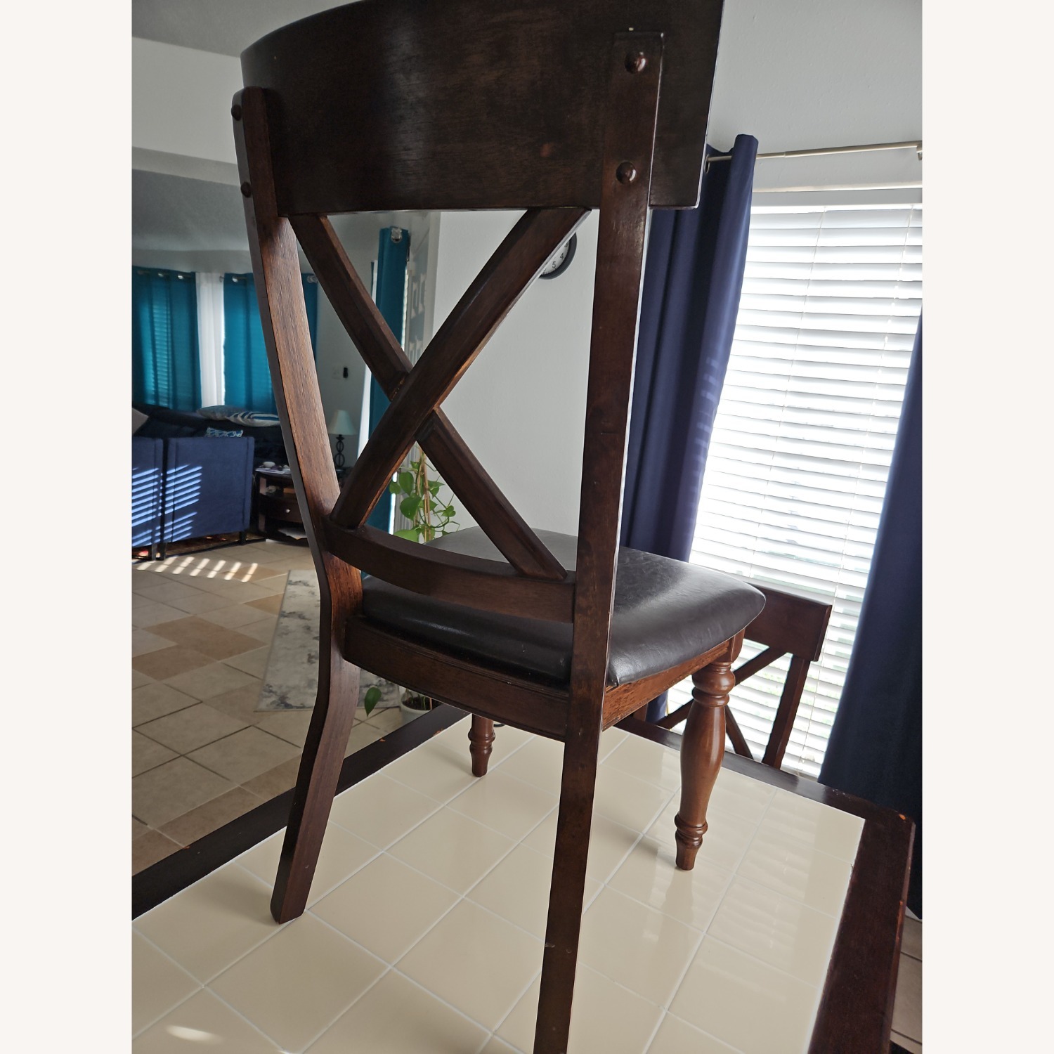 Rooms To Go Dark Brown Wood Dining Chairs - image-1