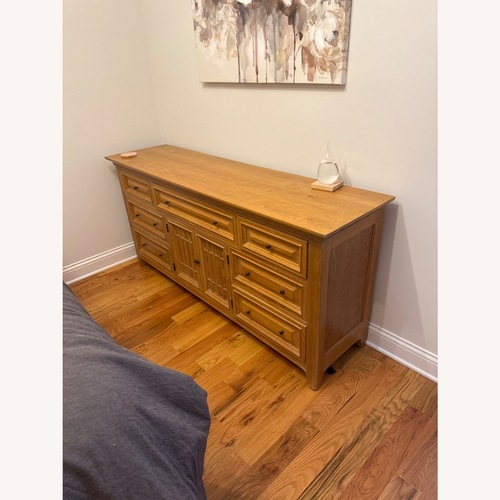 Used Thomasville Furniture Natural Dresser w/ Mirror for sale on AptDeco