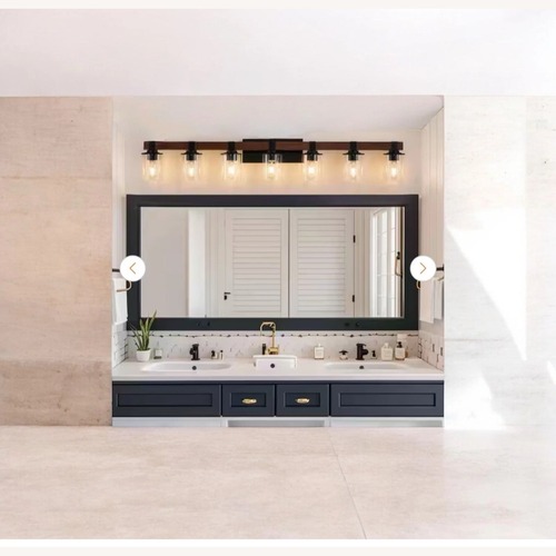 Used Dark Brown Wood Ceiling Lamp for sale on AptDeco