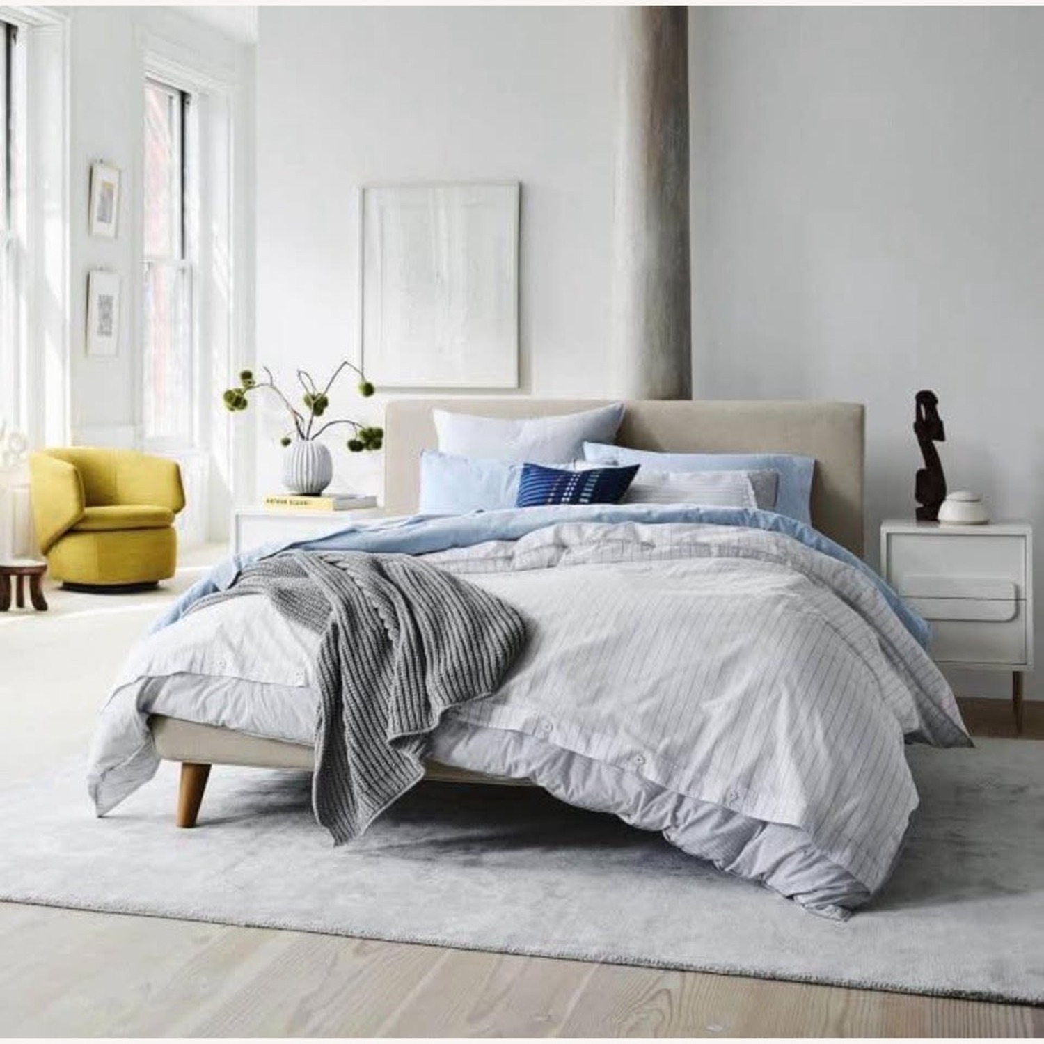 West Elm Mod Upholstered Platform Bed - image-1