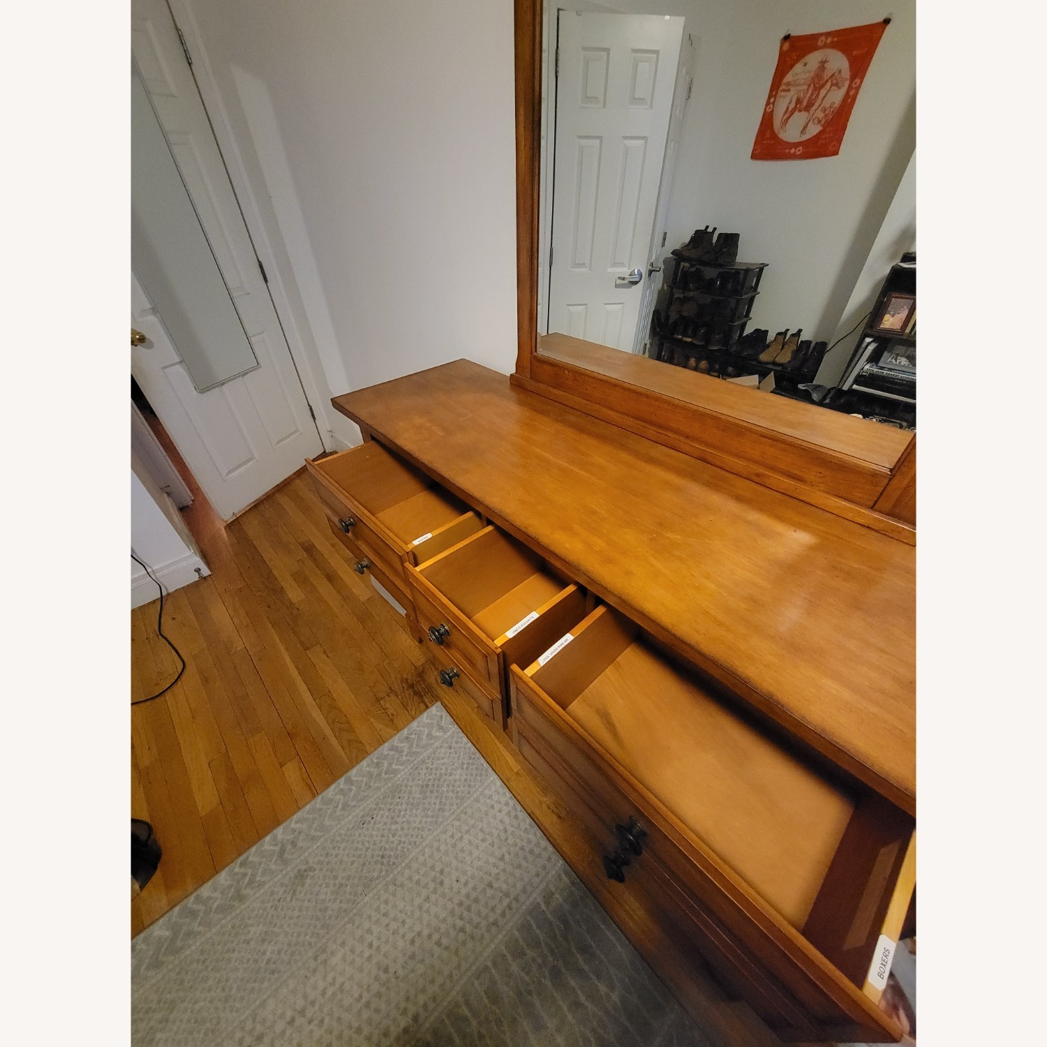 Dresser with Mirror 7 Drawers - image-7