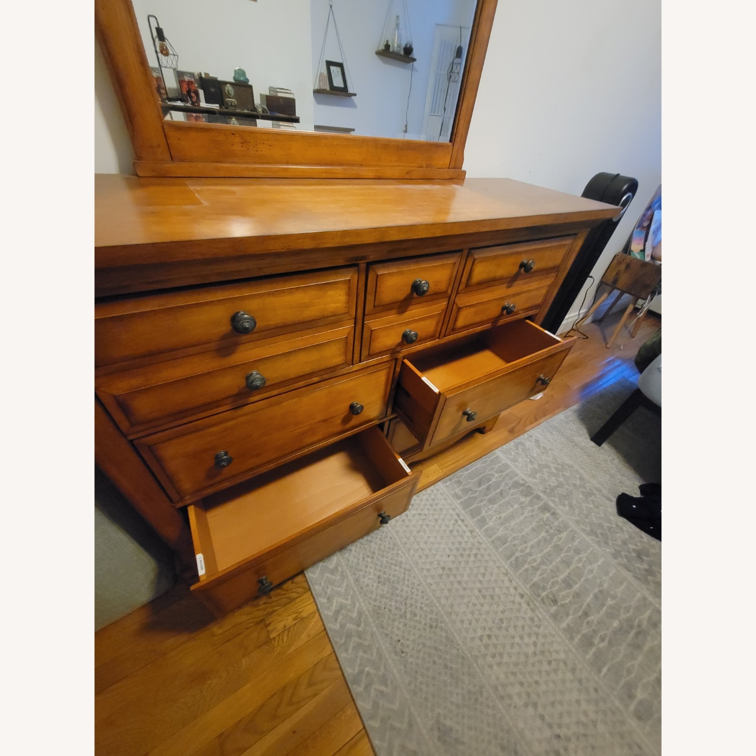 Dresser with Mirror 7 Drawers - image-9
