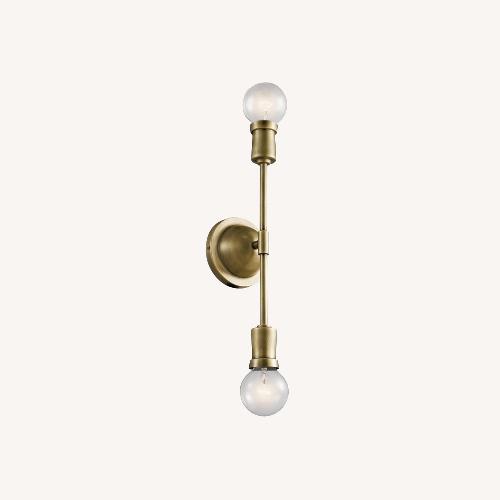 Used Kichler Armstrong Natural Brass Wall Lamp for sale on AptDeco