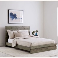 West Elm Emmerson Grey Wood Bed