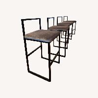 Rove Concepts Parson Light Gray Velvet Stools