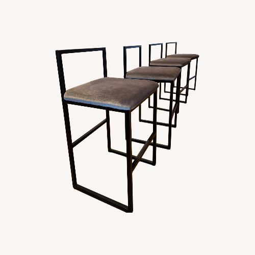 Used Rove Concepts Parson Light Gray Velvet Stools for sale on AptDeco