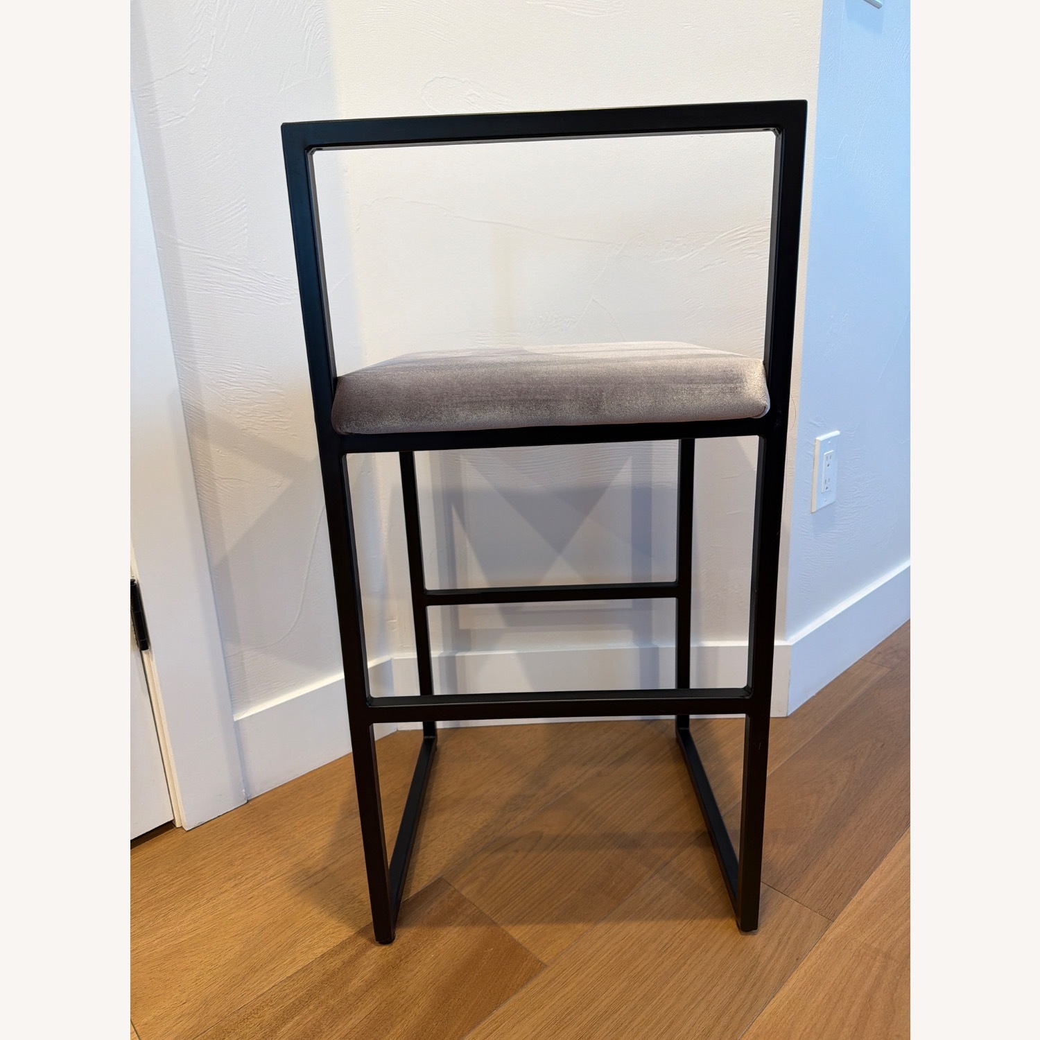 Rove Concepts Parson Light Gray Velvet Stools - image-5