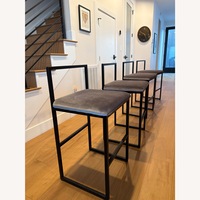 Rove Concepts Parson Light Gray Velvet Stools