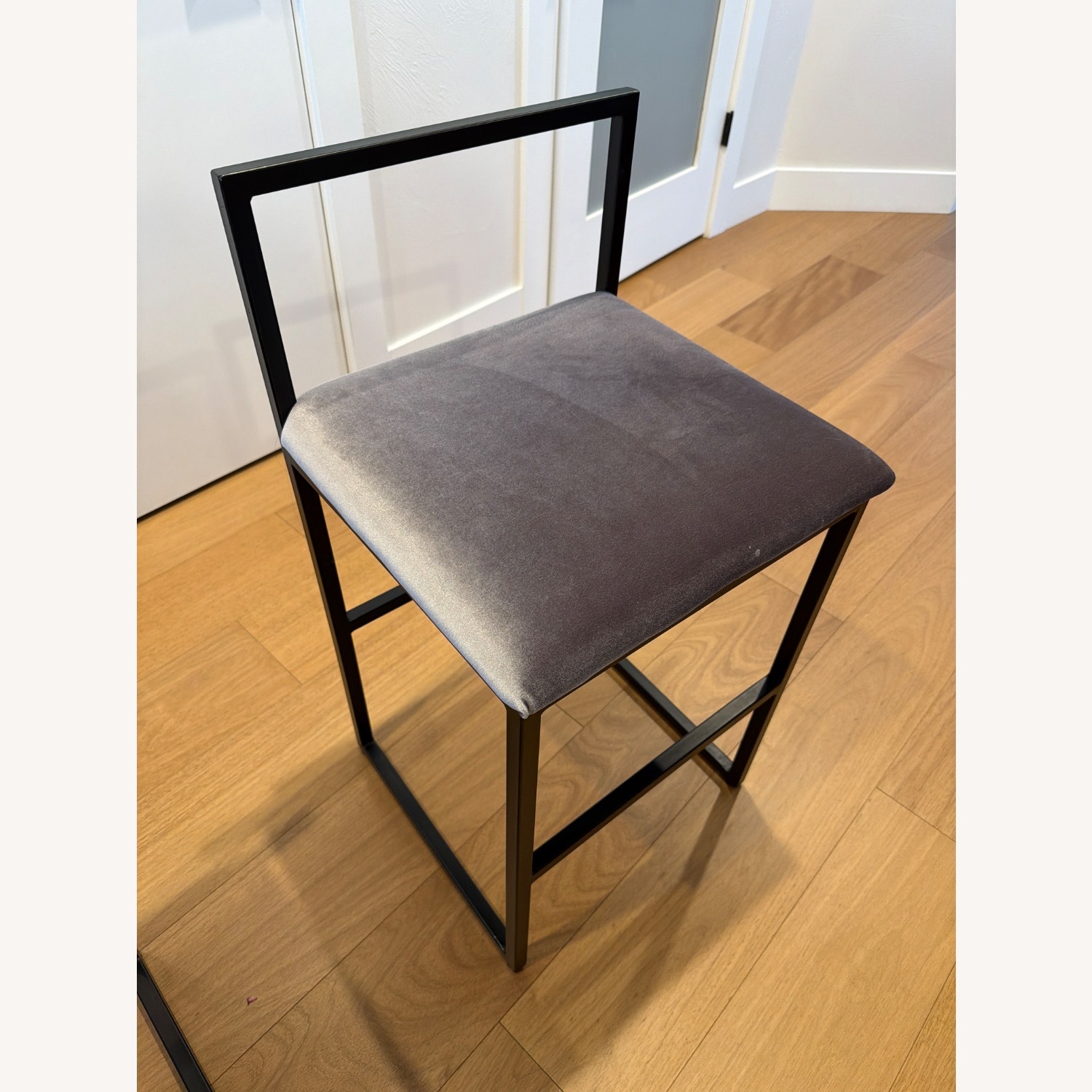 Rove Concepts Parson Light Gray Velvet Stools - image-2