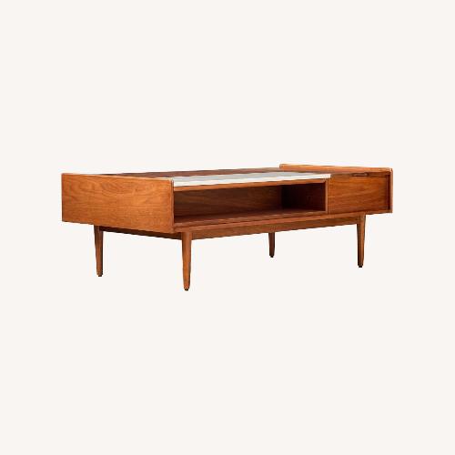 Used West Elm Dark Brown Wood Coffee Table for sale on AptDeco