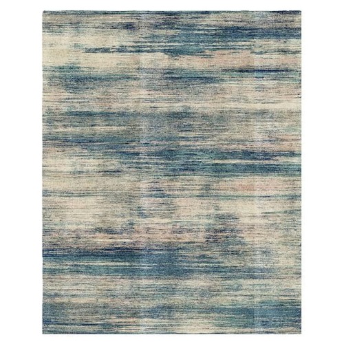 Used West Elm Verve Blue Area Rug 8' x 10' for sale on AptDeco