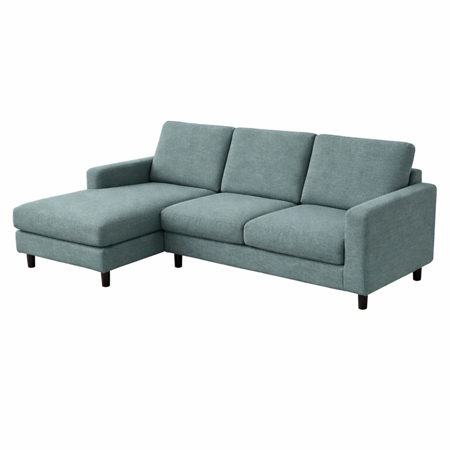 EQ3 Oskar Blue Fabric Chaise Lounge - image-0