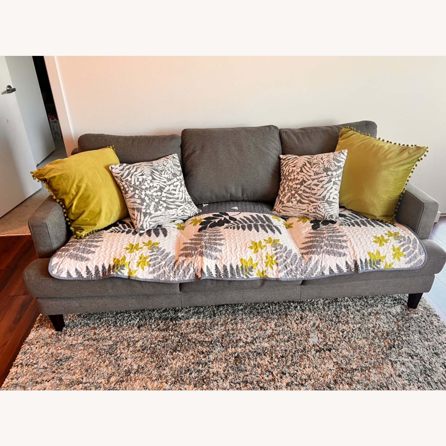 Macy's Lexah Light Gray 3+ Seater Sofa - image-1