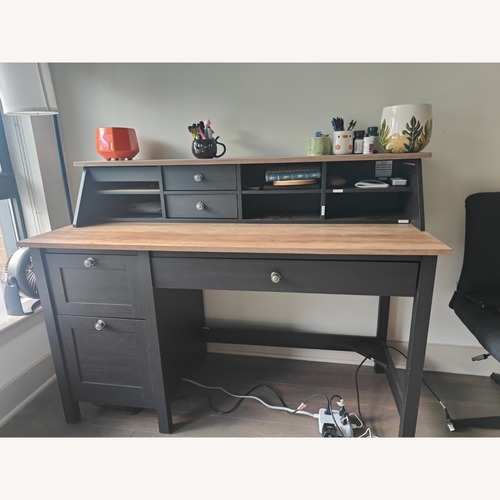Used Bush Mayfield Dark Brown Desk for sale on AptDeco