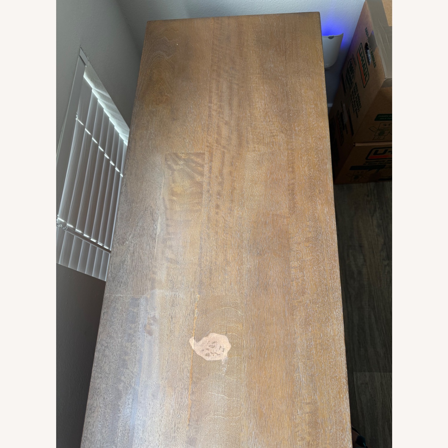 Crate & Barrel Basque 68" Weathered Light Brown Solid Wood Credenza - image-7