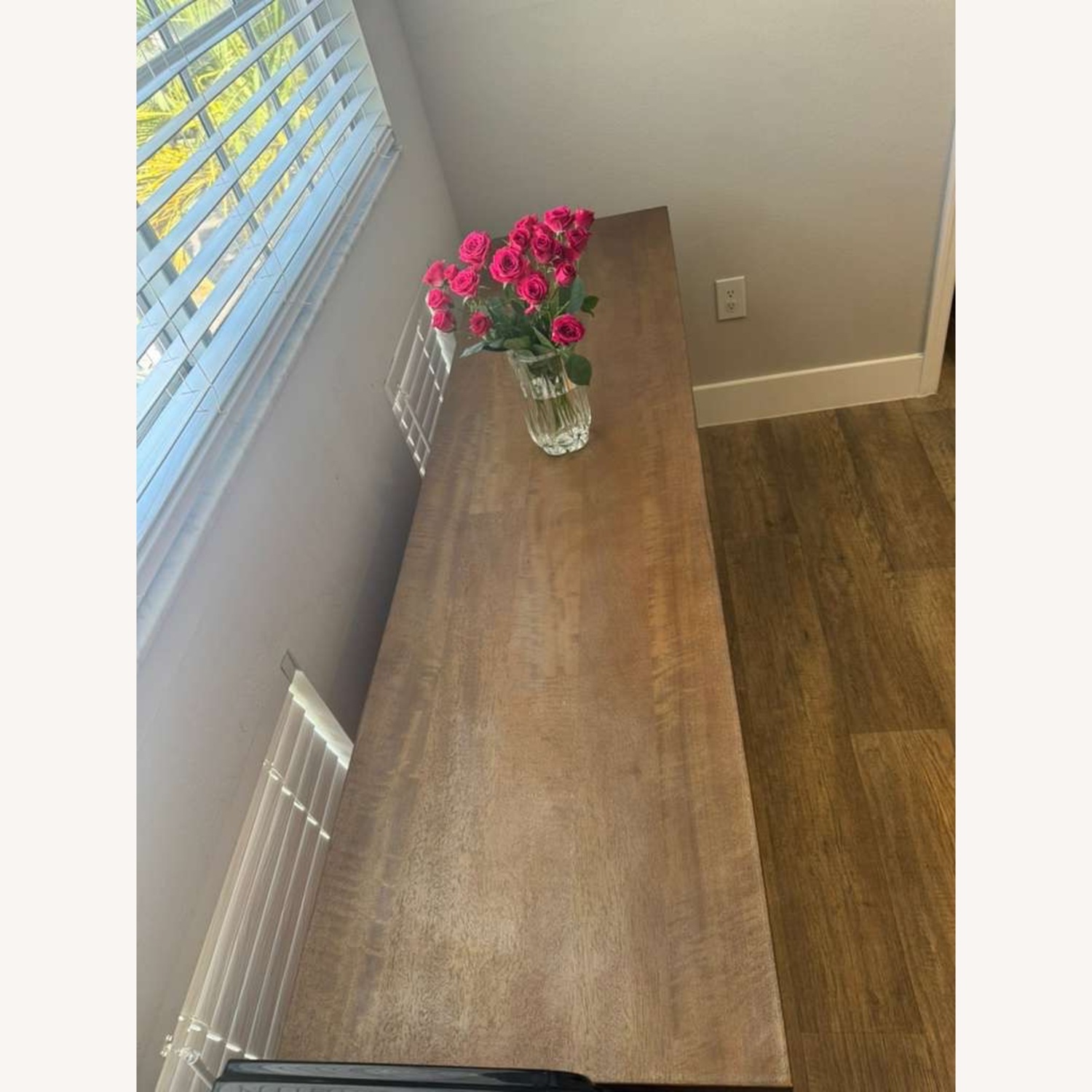 Crate & Barrel Basque 68" Weathered Light Brown Solid Wood Credenza - image-3