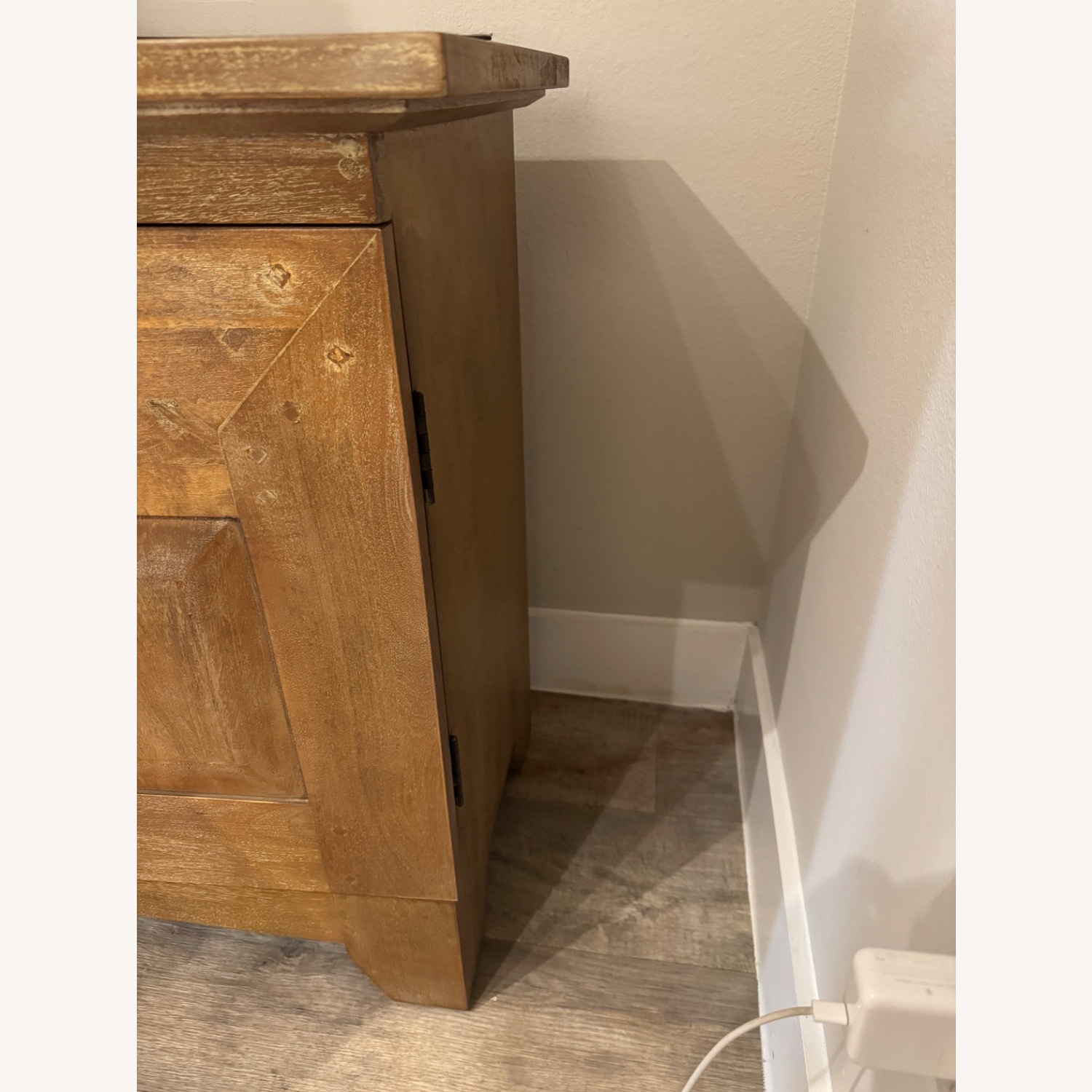 Crate & Barrel Basque 68" Weathered Light Brown Solid Wood Credenza - image-2