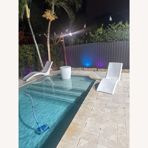Used Amazon Aqua Fusion White Patio Furniture for sale on AptDeco