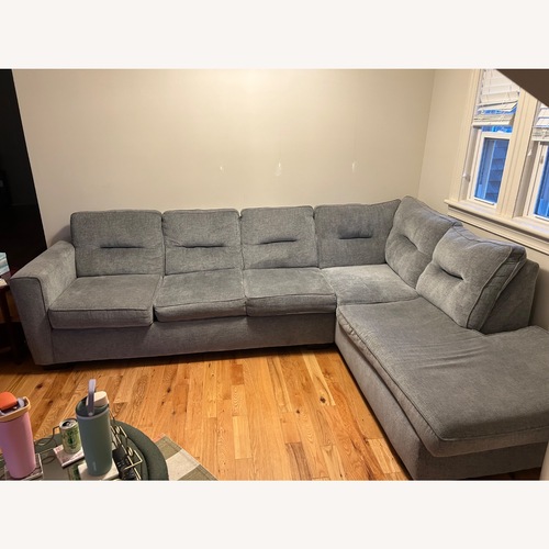 Used Bob's Discount Furniture 2 Piece Sectional for sale on AptDeco