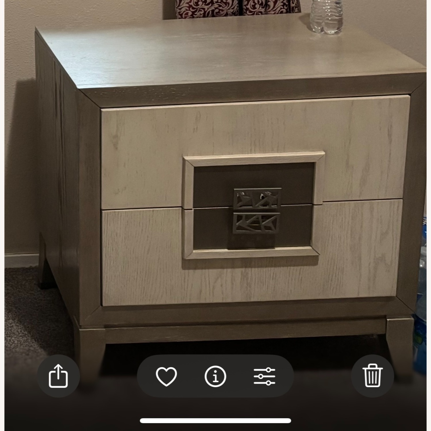 Monaco Luxe Modern Nightstands Set of 2 - image-2