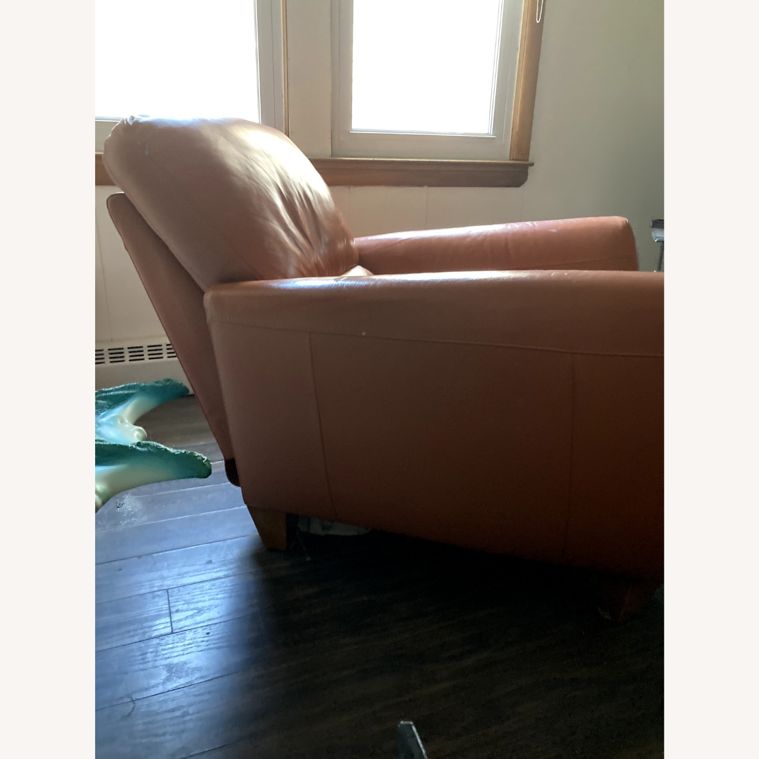 Macy's Orange Almafi Leather Pushback Recliner - image-2