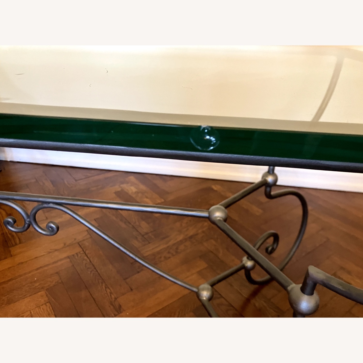 Vintage Glass and Polished Steel Table - image-5