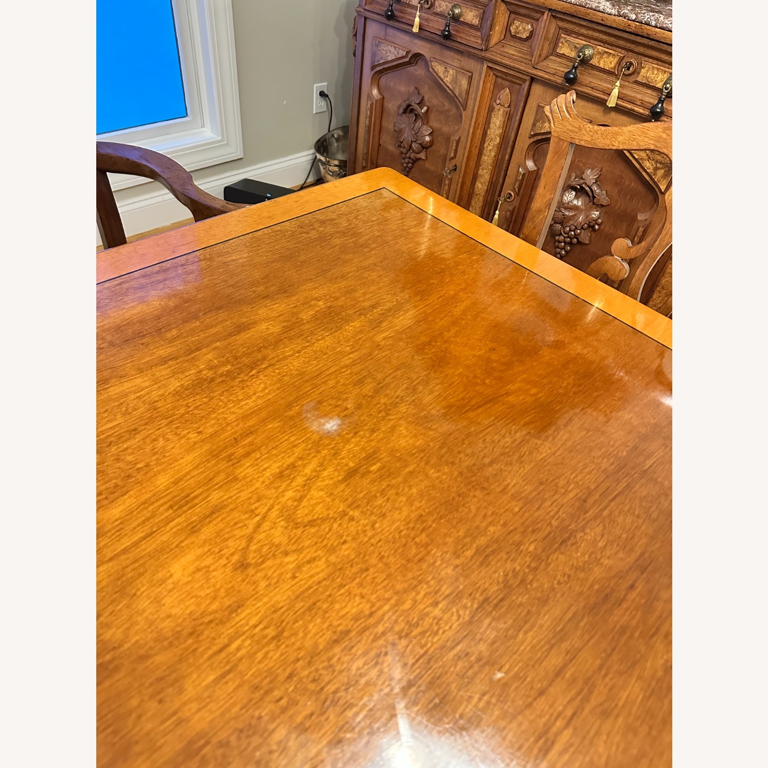 Sickley Dining Table and 10 Chairs with 3 Leaves - image-1