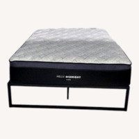 Helix Luxe Midnight White Fabric Queen Bed