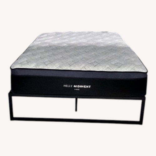 Used Helix Luxe Midnight White Fabric Queen Bed for sale on AptDeco