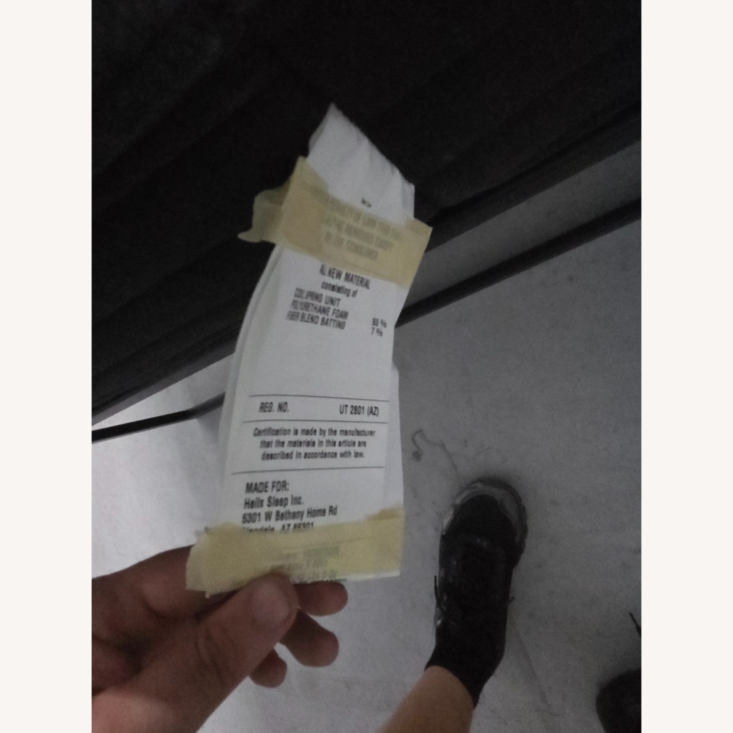 Helix Luxe Midnight White Fabric Queen Bed - image-6