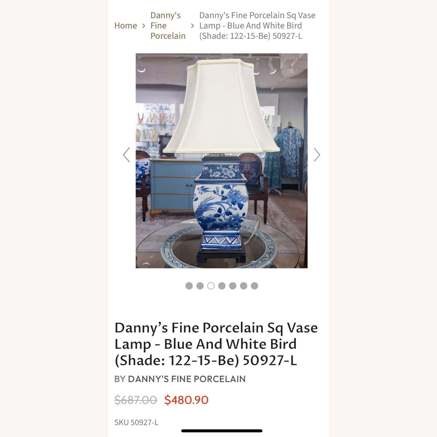 Danny’s Fine Porcelain Blue & White Table Lamps - image-3