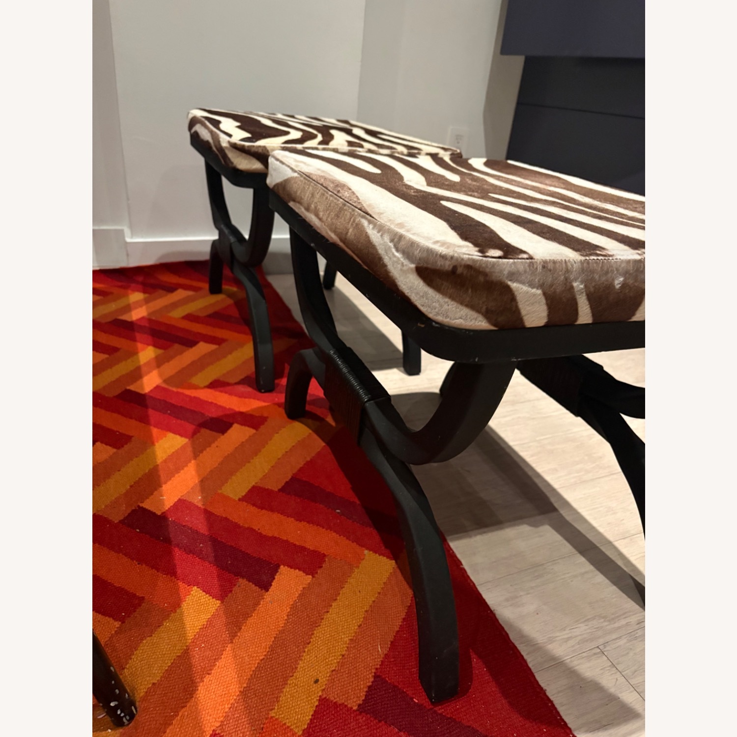 CB2 Zebra Accent Stools Set of 2 - image-2