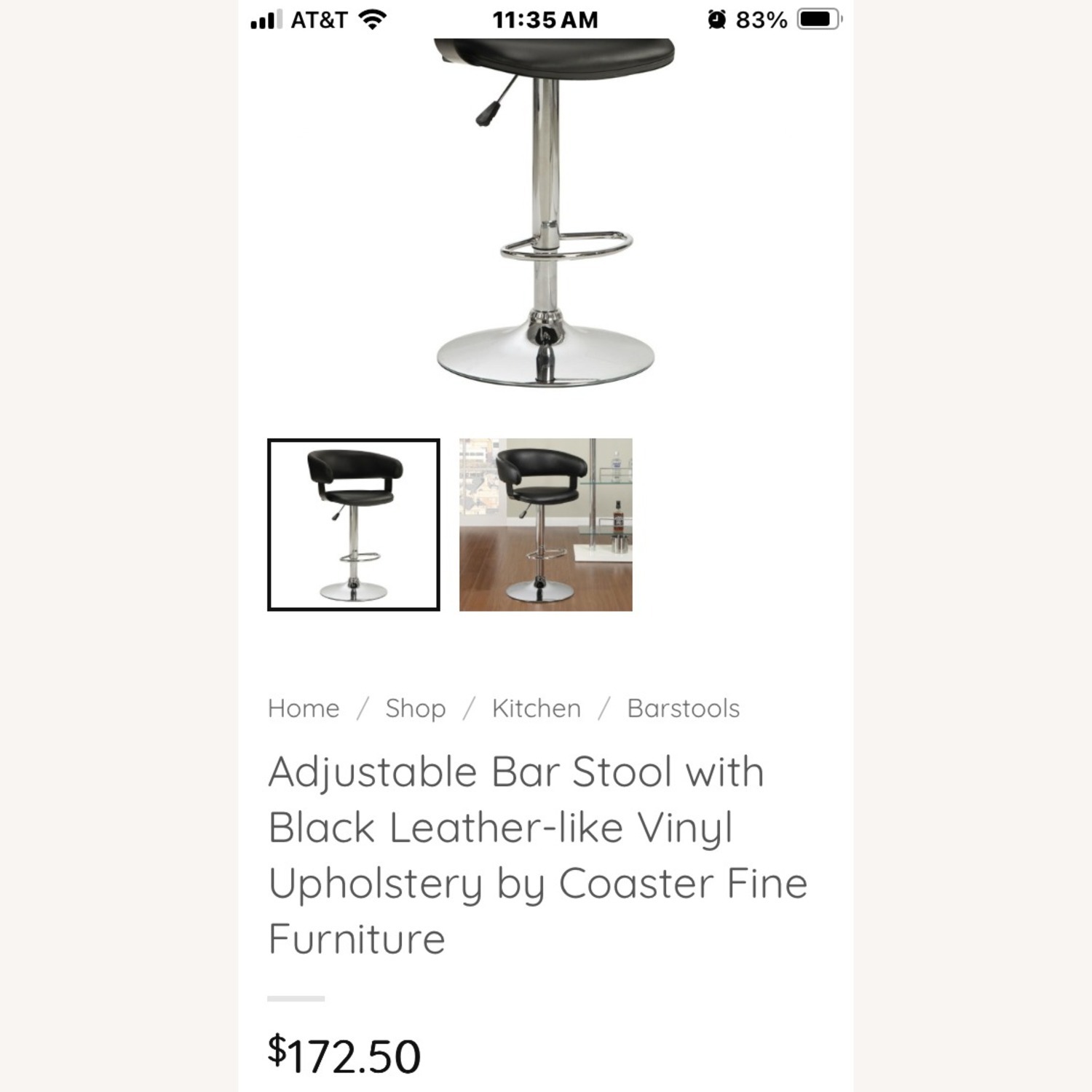 Black Leather Chair  - image-3